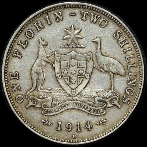1914-H Florin Very Fine