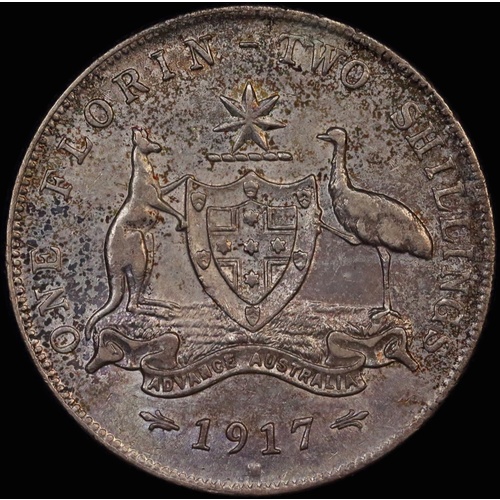1917 Florin Extremely Fine