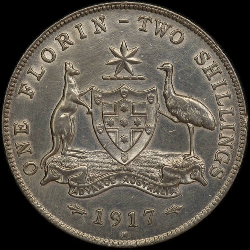 1917 Florin good VF