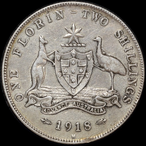 1918 Florin good VF