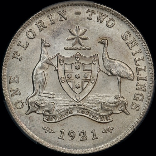 1921 Florin Choice Unc PCGS MS63