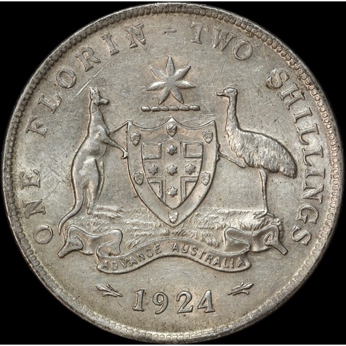 1924 Florin about EF