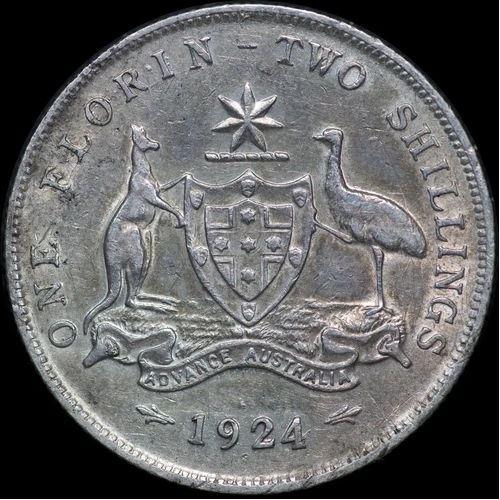 1924 Florin about VF