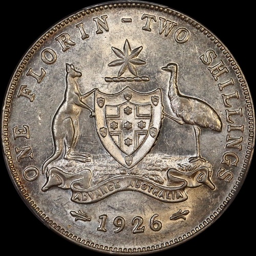 1926 Florin about Unc (PCGS AU58)