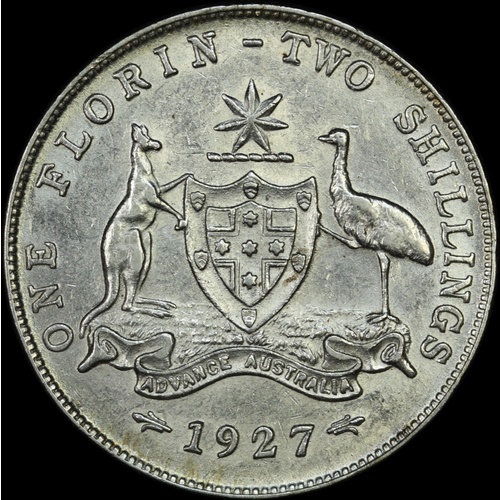 1927 Florin about Unc
