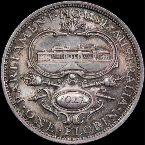 1927 Florin about Unc