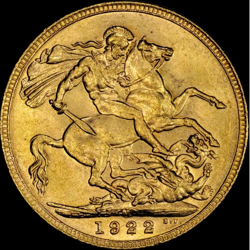 1922 Melbourne George V Large Head Sovereign PCGS MS64