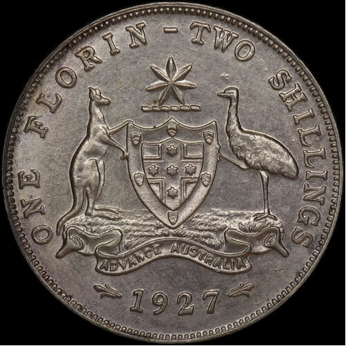 1927 Florin good EF