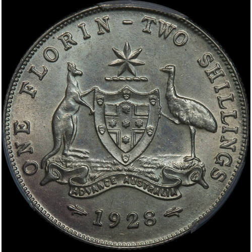 1928 Florin Unc PCGS MS62