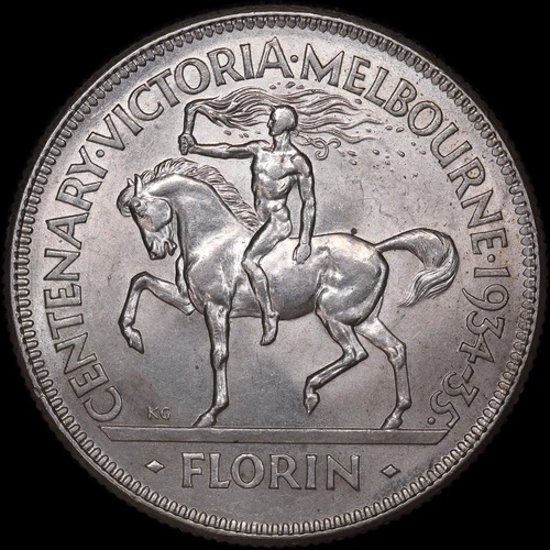 1934/5 Florin Melbourne Centenary Uncirculated