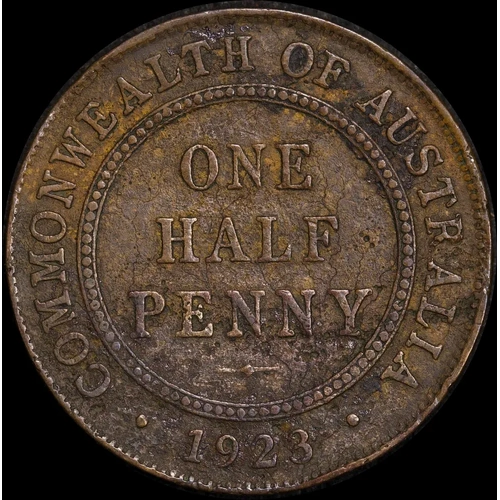 1923 Halfpenny Poor