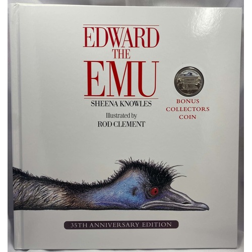 2023 20 Cent Coloured Uncirculated Coin in Children's Book - Edward the Emu