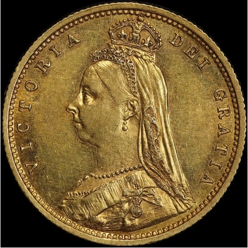 1891 Sydney Jubilee Head Half Sovereign No JEB Extremely Fine