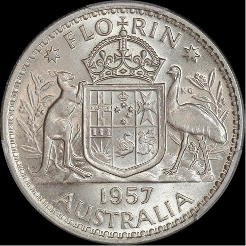 1957 Florin Choice Unc (PCGS MS63)
