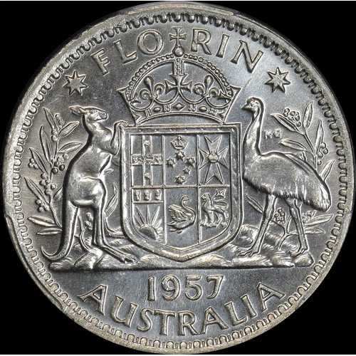 1957 Melbourne Proof Florin PCGS PR63