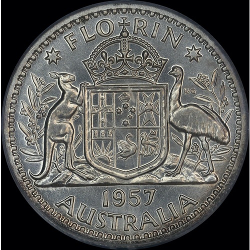 1957 Melbourne Proof Florin PCGS PR65