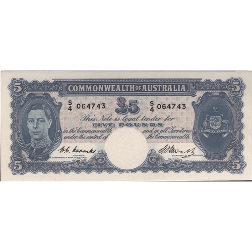 1949 Five Pound Coombs/Watt R47 Uncirculated
