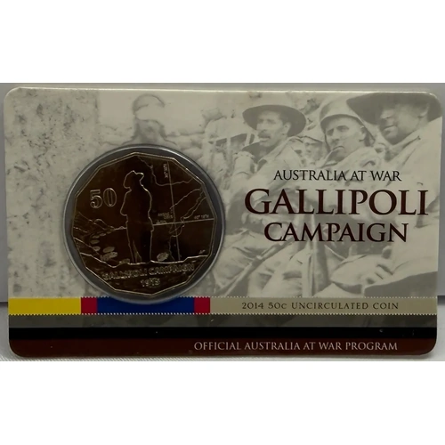 2014 50 Cent Uncirculated Coin Australia At War - Gallipoli Campaign