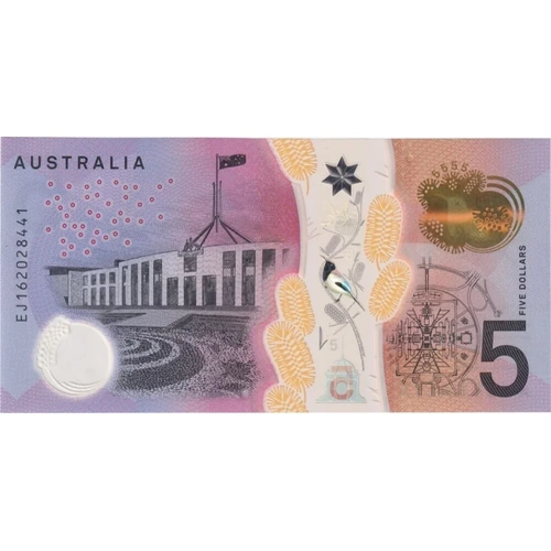 2016 $5 Note Stevens / Fraser EJ16 Last Prefix R224L Uncirculated