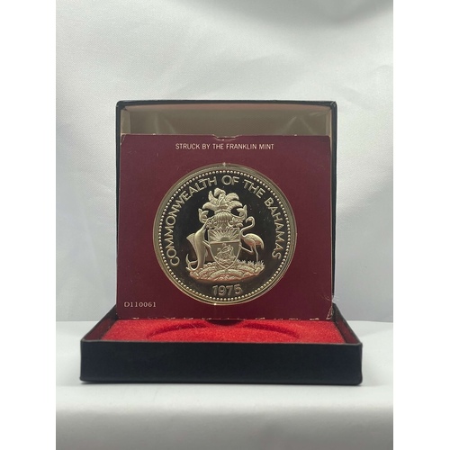 Bahamas 1975 Silver 10 Dollar Proof Coin KM#76a Independence