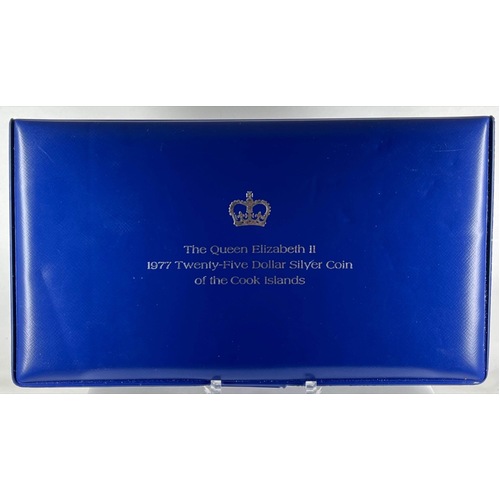 Cook Islands 1977 Twenty Five Dollars KM#18 QEII Silver Jubilee