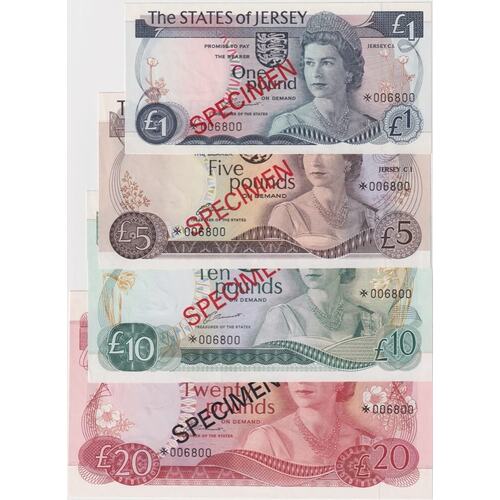 1978 Jersey Four Note Specimen Set Pick Cs1 Unc