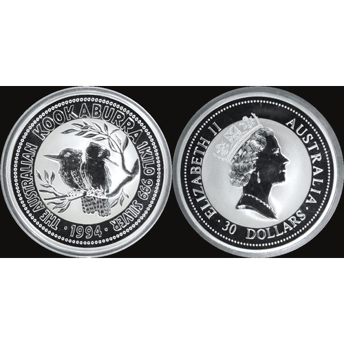 1994 Silver Kilogram Unc Coin Kookaburra
