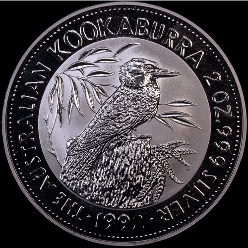 1992 Silver Two Ounce Unc Kookaburra Coin