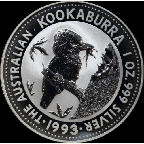 1993 Silver 1 Ounce Unc Kookaburra Coin
