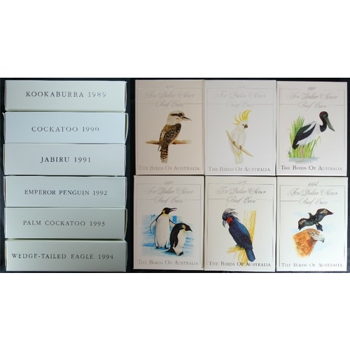 1989-1994 Ten Dollar Silver Proof Coin Set - Birds of Australia