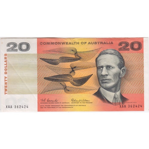 1966 $20 Note XAA First Prefix Coombs/Wilson R401F about EF