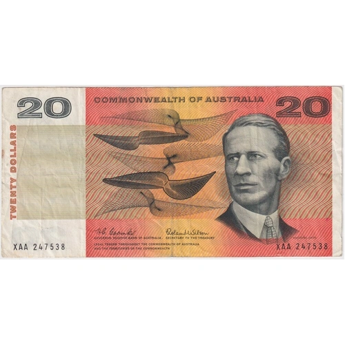 1966 $20 Note XAA First Prefix Coombs/Wilson R401F Fine