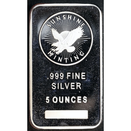 Generic Silver Five Ounce Ingot 99.9% Pure