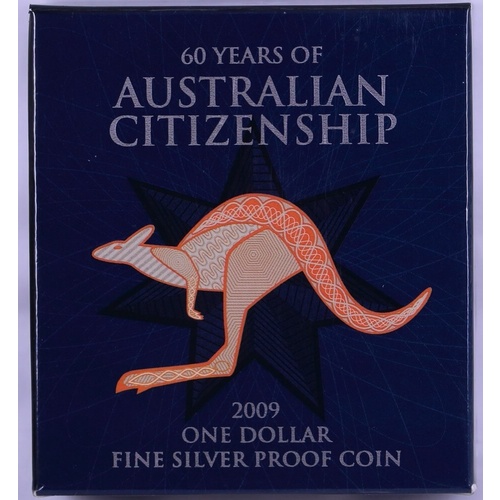 2009 One Dollar Silver Proof Coin 60 Years of Australian Citizenship