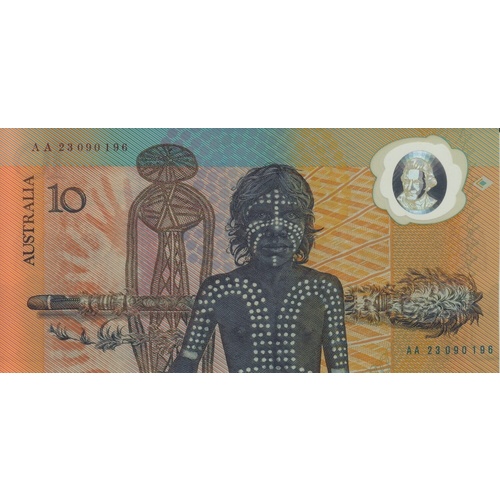 1988 $10 Note Bicentennial Commemorative AA 23 Last Prefix Johnston/Fraser R310CL Uncirculated