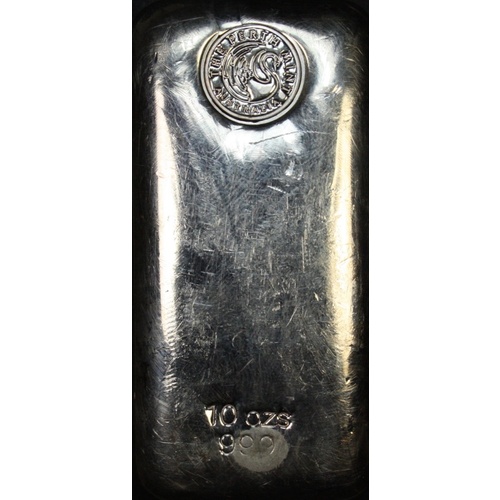 Perth Mint Silver Ten Ounce Cast Ingot 99.9% Pure