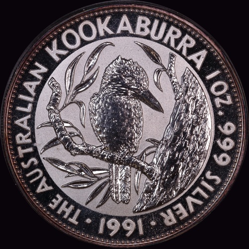 1991 Silver 1 Ounce Unc Kookaburra Coin