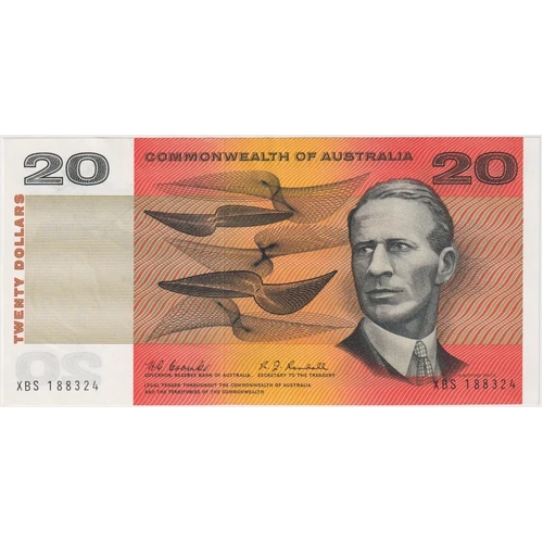 1968 $20 Note Coombs/Randall XBS Last Prefix R402L good EF