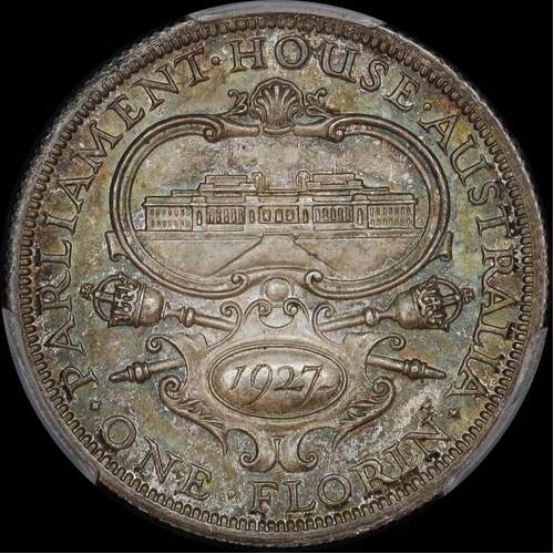 1927 Florin Canberra Gem Unc (PCGS MS65)