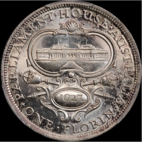 1927 Florin Canberra Unc (PCGS MS62)