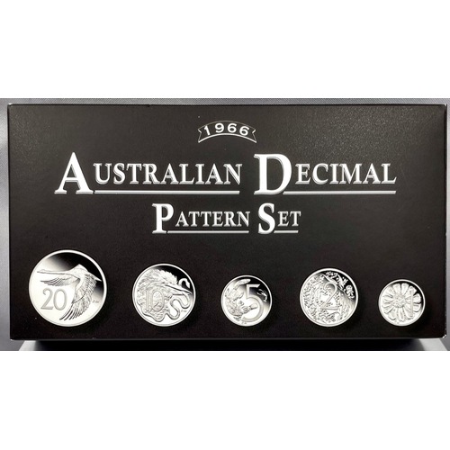 2009 Silver Five Coin Set Decimal Patterns