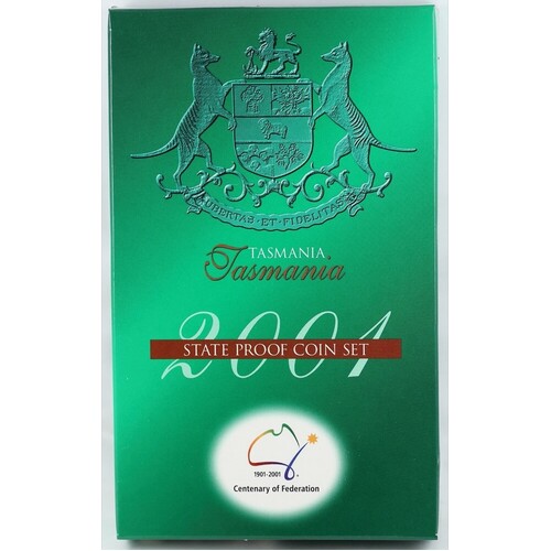 2001 Federation Three Coin Proof Set Tasmania