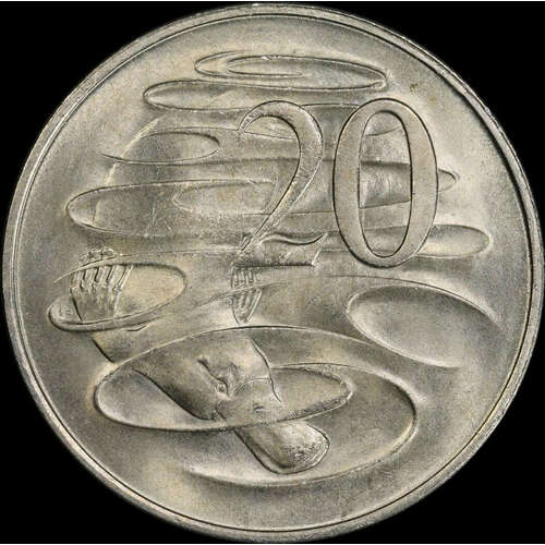 1966 Twenty Cent Wavy Baseline Choice Unc (PCGS MS64)