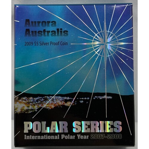2009 Five Dollar Silver Proof Aurora Australis Hologram