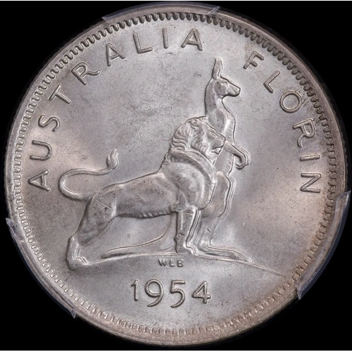 1954 Florin Royal Visit Choice Unc (PCGS MS63)