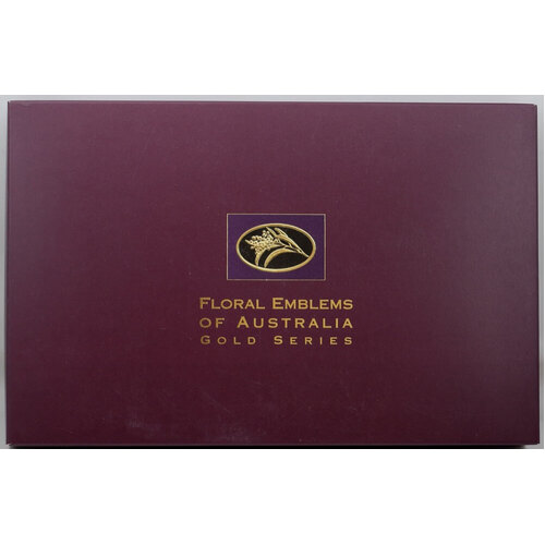 1995 - 2003 Complete Set of 9 100 Dollar Gold Unc Coins Floral Emblems