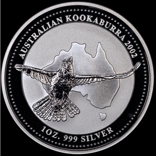 2002 Silver 1 Ounce Unc Coin Kookaburra