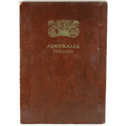 Date Set of Australian Shillings in Pressin Album (Includes 1921* and 1933)