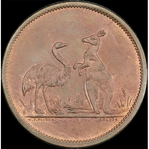 WJ Taylor ca1860 Copper Penny Token Uncirculated