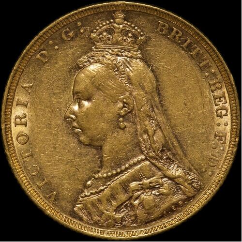 1889 Melbourne Jubilee Head Sovereign Extremely Fine